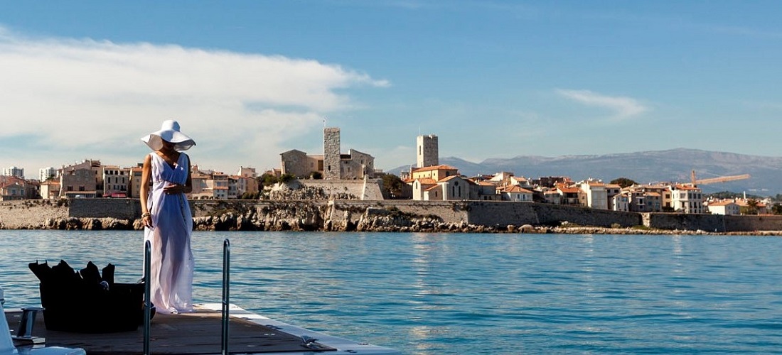 Antibes, France with superyacht